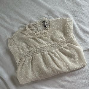 See-through white long sleeve shirt